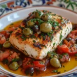 Sicilian-style swordfish with olives and capers