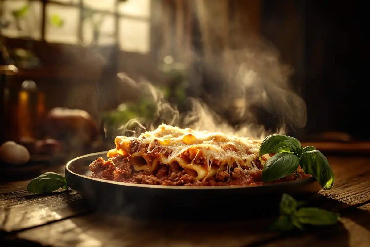 Authentic San Giorgio Lasagna fresh out of the oven