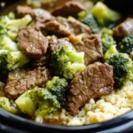 Keto Crockpot Beef and Broccoli